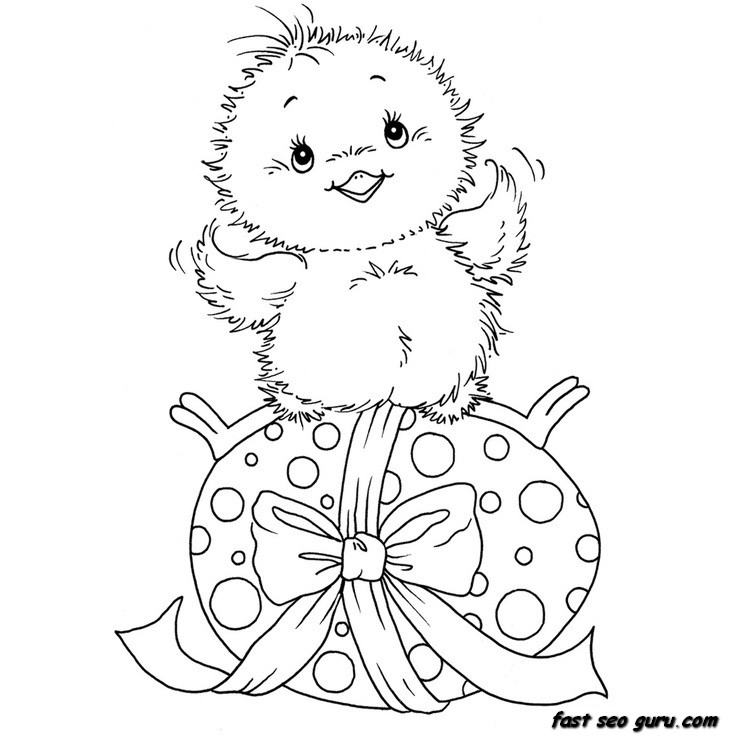 Printable chicken little easter eggs coloring pages